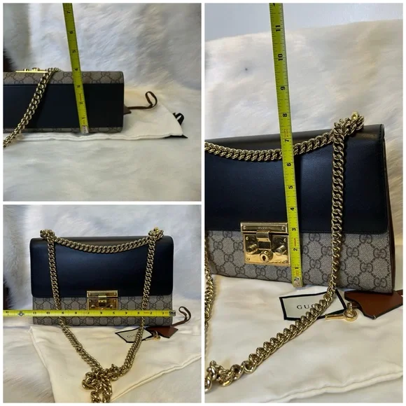 Gucci Black and Tan GG Canvas Shoulder Bag - Picture 16 of 17